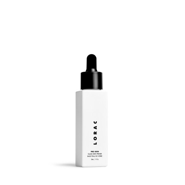 LORAC | PRO Skin Glass Skin Primer - Product front facing uncapped showing applicator